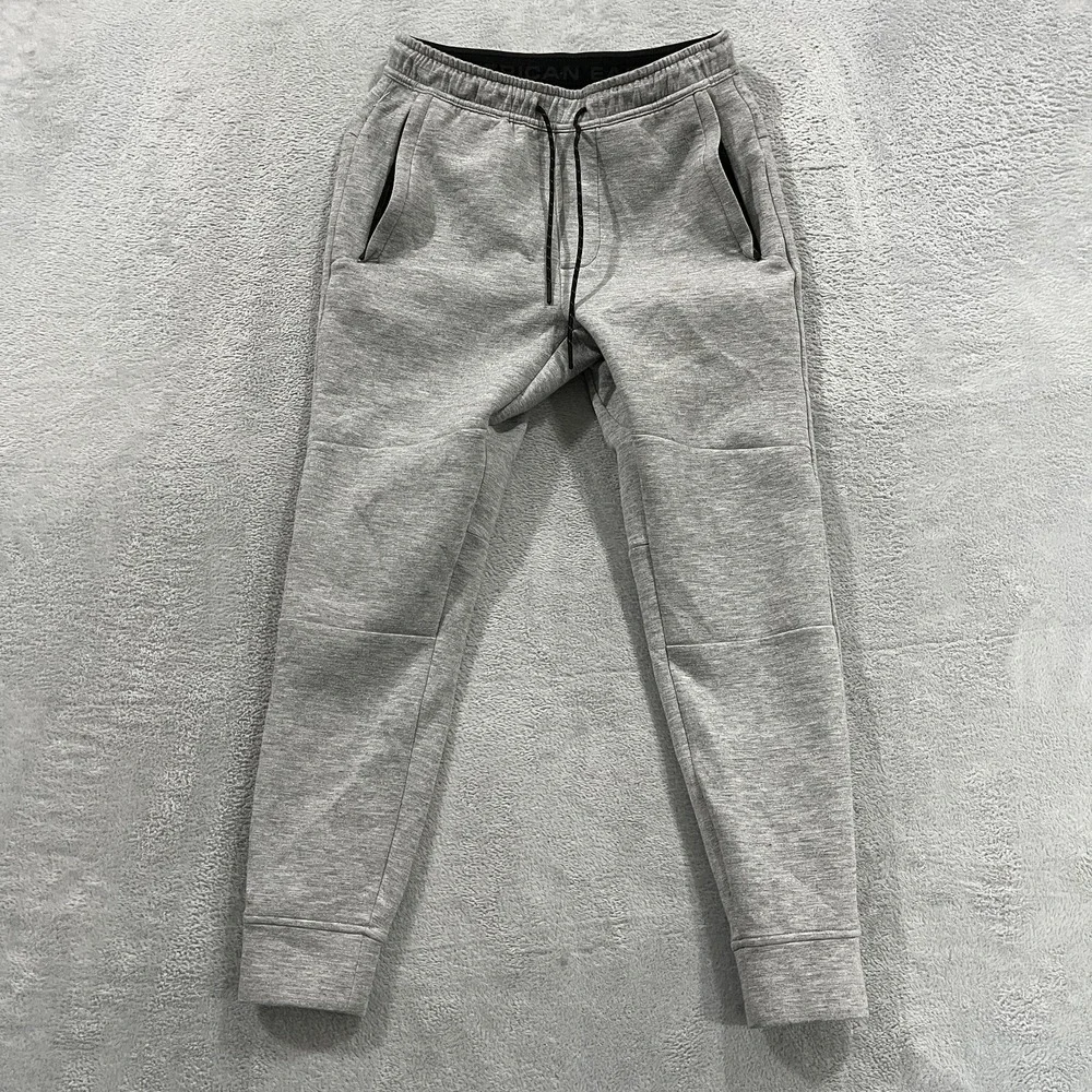 American Eagle Outfitters AE 24/7 Jogger Pants Mens XS Gray Stretch Drawstring